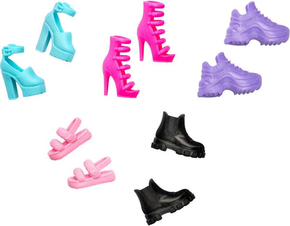 Barbie Fashion Pack – HWV71 – Pack of 5 Shoes, Heels, Sneakers for Barbie Doll
