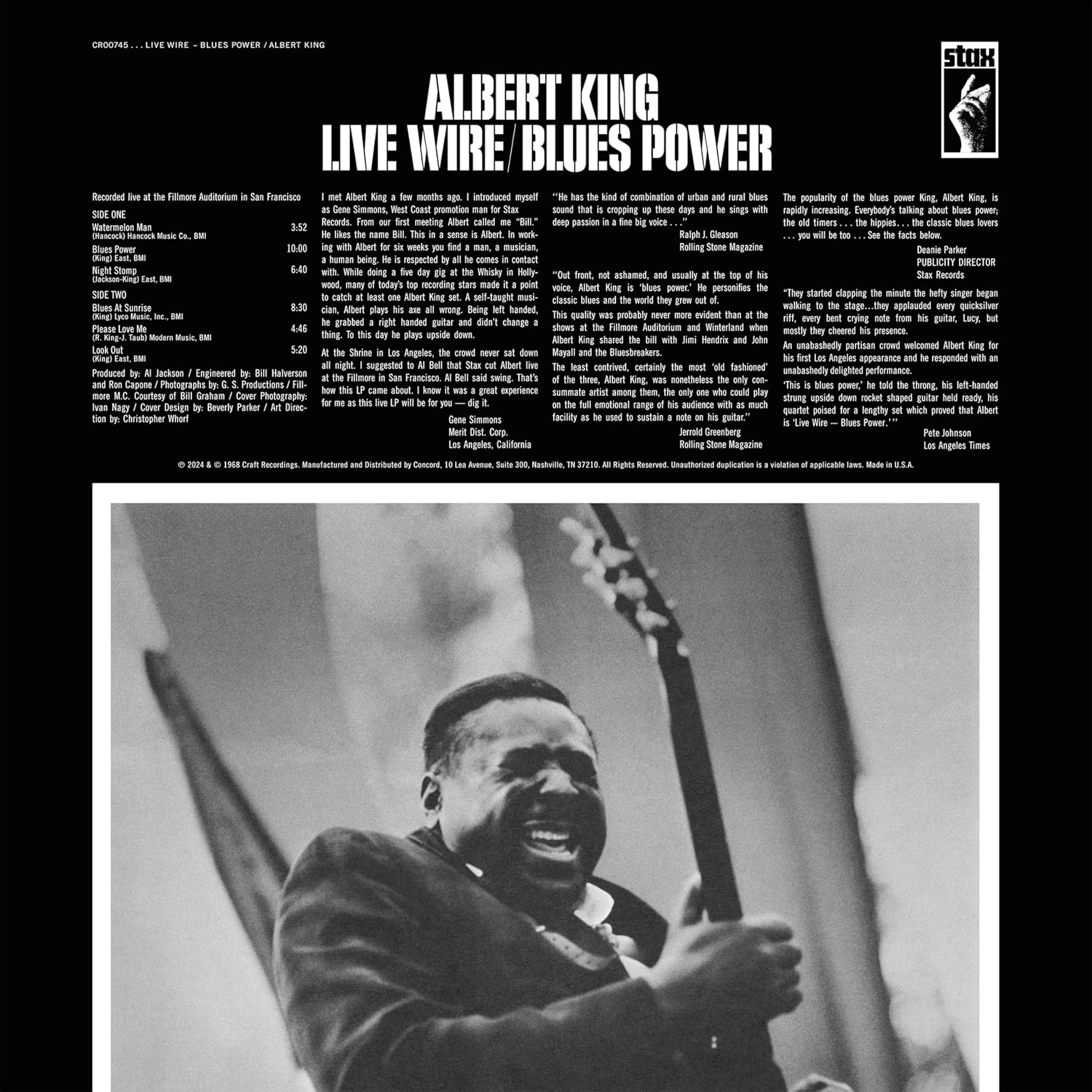 Live Wire / Blues Power Live At The Filmore Auditorium, San Francisco, CA 1968 (1LP