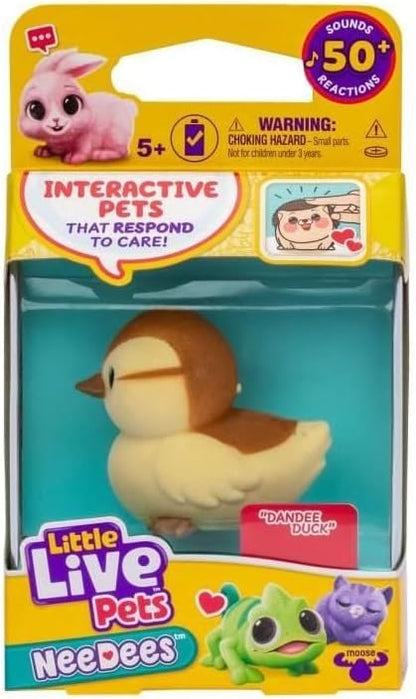 Lil' Needees Elk Toy Small Live Pets Interactive Pocket Animals with Sounds and Reactions
