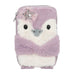 Depesche 13158 Princess Mimi Penguin - Filled 2-Compartment Pencil case in Lilac and Cream, with Penguin Motif and Plush Fur, Pencil case with Crayons, Ruler, Scissors and Much More.
