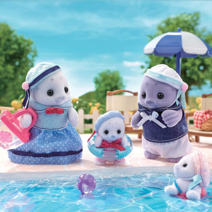 Sylvanian Families - 5759 Robben Familie, Tierfigur, detailreiches Spielzeug für Kinder ab 3 Jahren