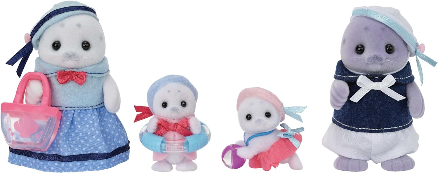 Sylvanian Families - 5759 Robben Familie, Tierfigur, detailreiches Spielzeug für Kinder ab 3 Jahren