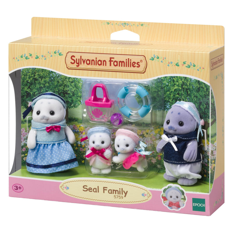 Sylvanian Families - 5759 Robben Familie, Tierfigur, detailreiches Spielzeug für Kinder ab 3 Jahren