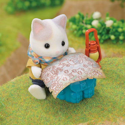 Sylvanian Families - 5763 Abenteuer Entdecker Set mit Zwei Figuren, Milchkatzen Vater und Junge, Tierfigur, detailreiches Spielzeug für Kinder ab 3 Jahren