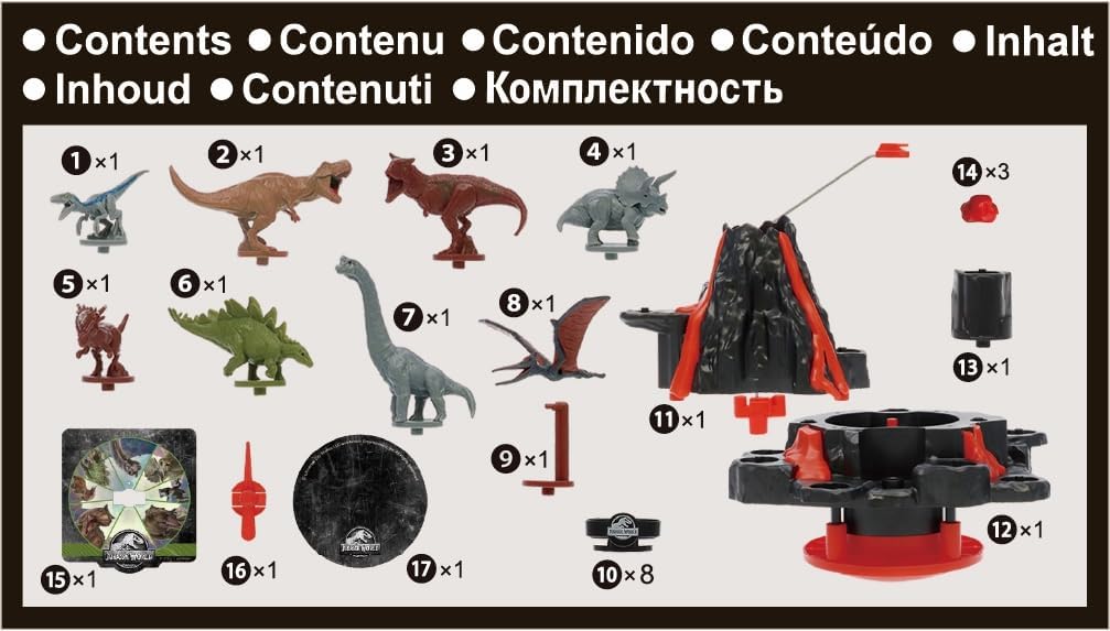 EPOCH Games - 7509 Jurassic World Shaky Volcano - Action Game