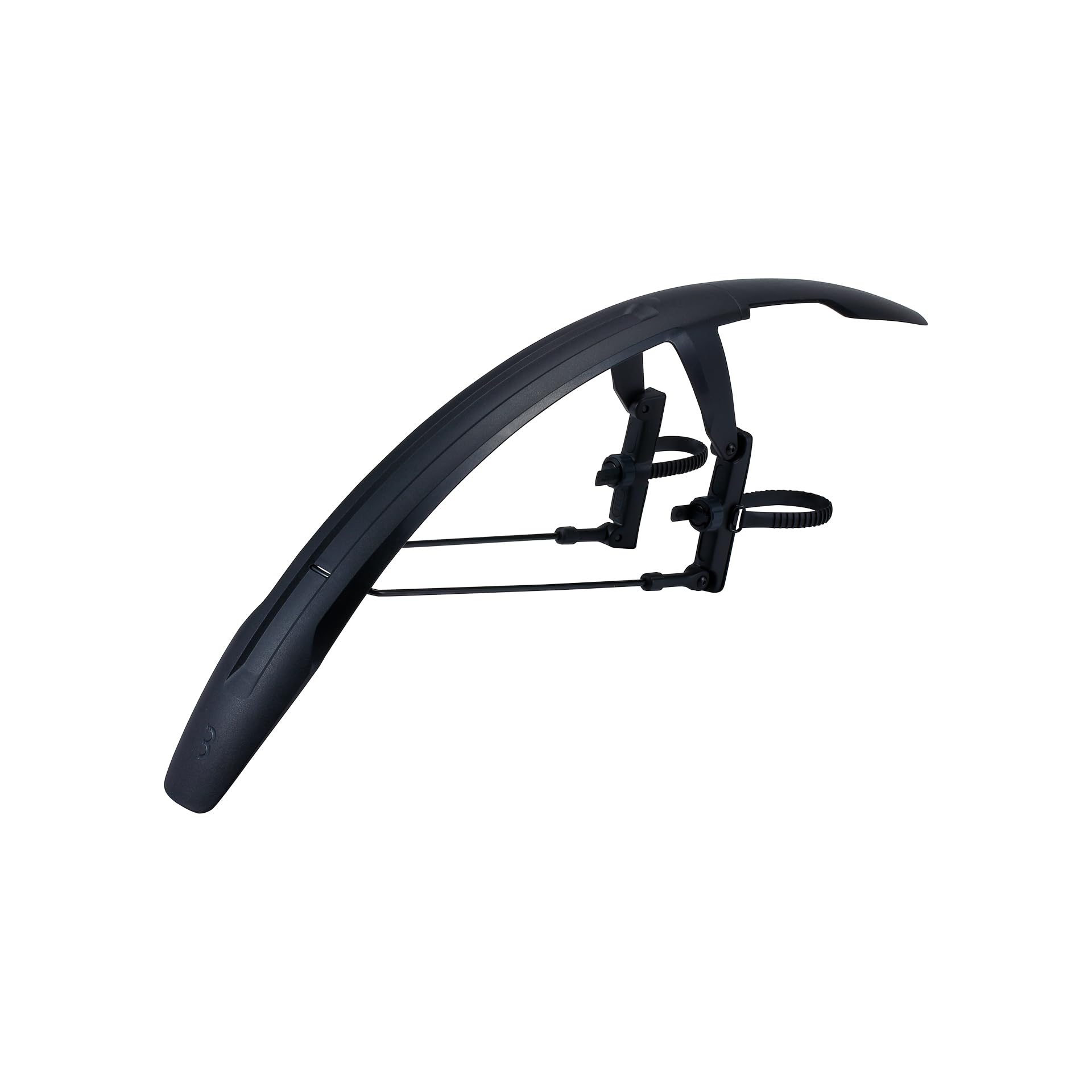 BBB Cycling DiscGuard Fender Set | Mud Guards For Mountain Bike With Disc Brakes | Fully Adjustable In Angle, Height and Length | Tool-free Mounting System | BFD-65S