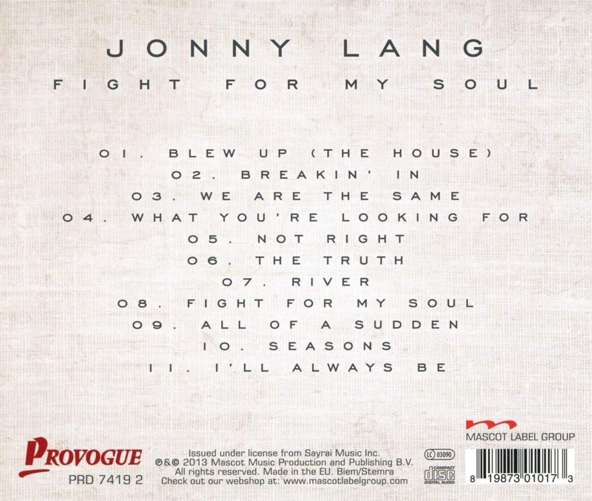 Jonny Lang - Fight For My Soul