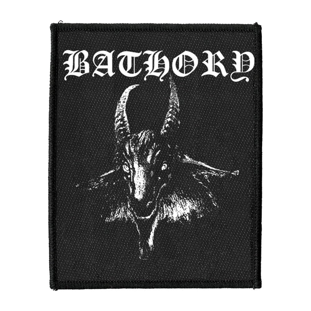 Bathory Goat Band Logo Rectangle Sew On Patch