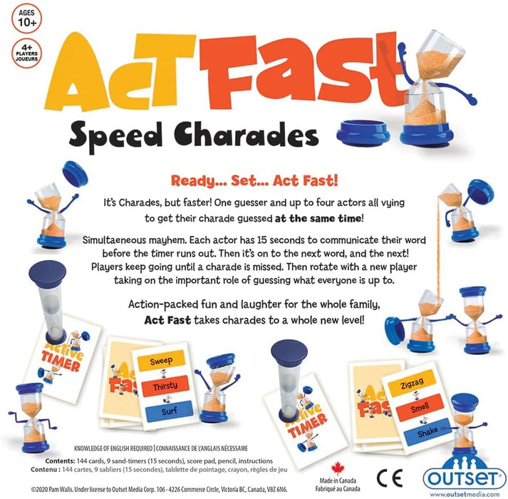 Act Fast - Speed Charades - Great for Family Game Night - for Ages 10 and up by Outset