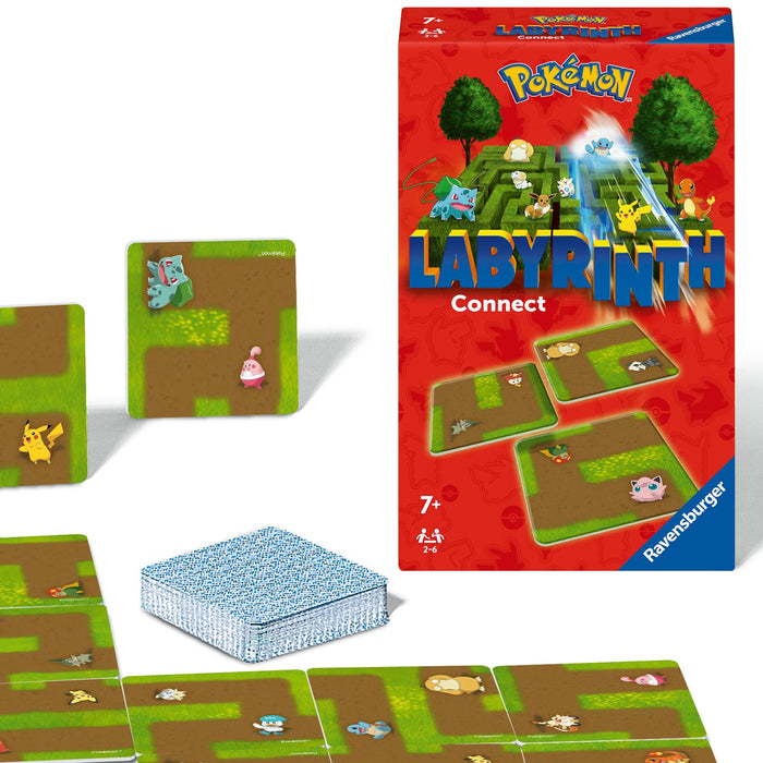 Ravensburger 22579 Pokemon Gifts-Labyrinth Connect Family Card Games for Adults and Kids Age 7 Years Up-2 to 6 Players-2024, Multicolour, One Size
