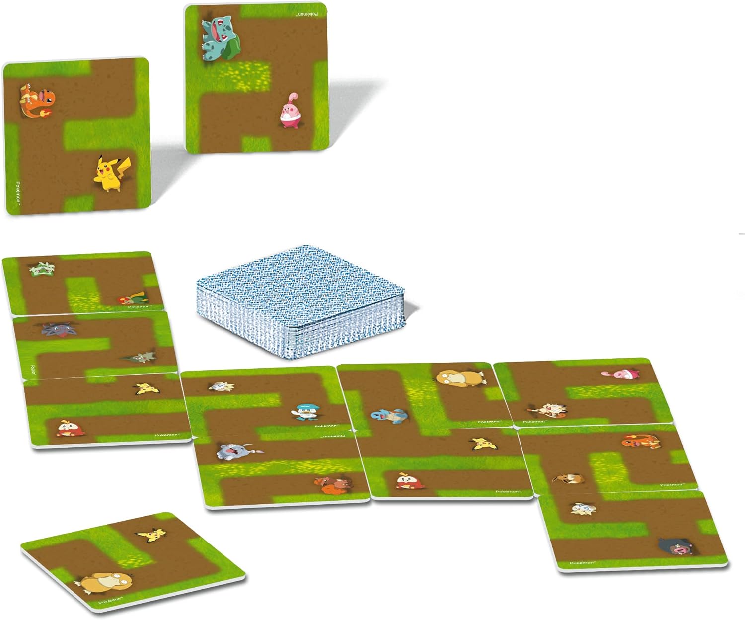 Ravensburger 22579 Pokemon Gifts-Labyrinth Connect Family Card Games for Adults and Kids Age 7 Years Up-2 to 6 Players-2024, Multicolour, One Size