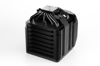 be quiet! Dark Rock Elite air cooler, 2x Silent Wings 135mm PWM fans, Speed Switch with 2 modes, high-performance heat pipes, front fan rail system, enhanced RAM compatibility, ARGB LEDs, beefy design