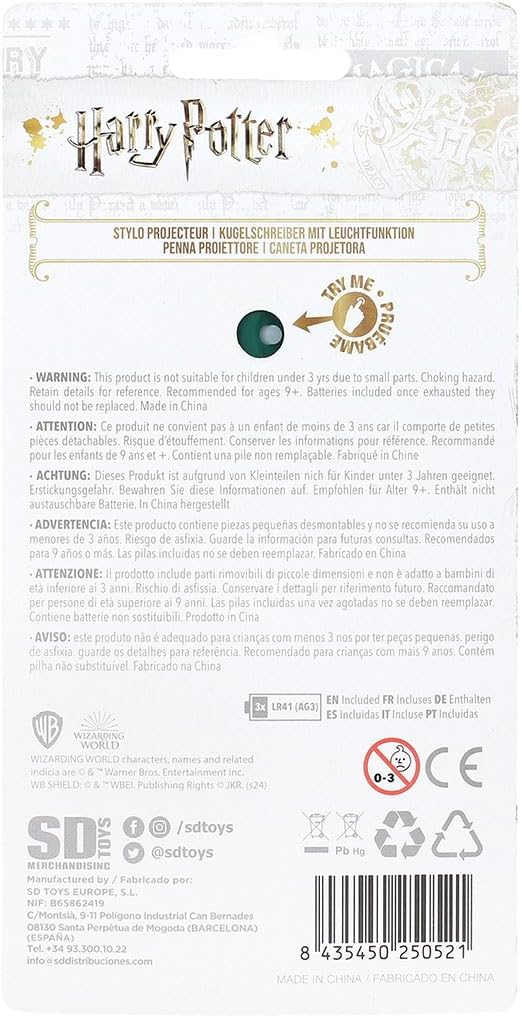 SD TOYS - Projector pen with light Slytherin Harry Potter