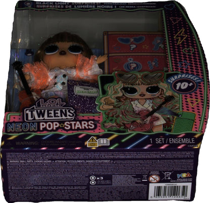 L.O.L. Surprise! Tweens Neon Pop Stars - Thea Stars - 1 Fashion Doll, with Backlight Surprises and 10+ Pop Star Fashions and Accessories Including Her Hot Pink Guitar, Ideal Present for Kids Ages 4+