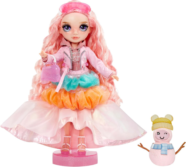 Rainbow High Winter Wonderland - Bella (Pink) - 28 cm Fashion Doll, With Hidden Magic Snow That Puffs Up with Water, Comes with A Snowman Kit, Suitable For Kids Ages 4-12 Years Old and Collectors