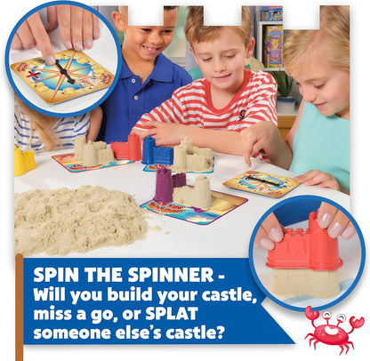 TOMY Sandcastle Splat - The Sand Splatting, Castle Building Race Board Game - Suitable for 2-4 Players Ages 5+ Years Old
