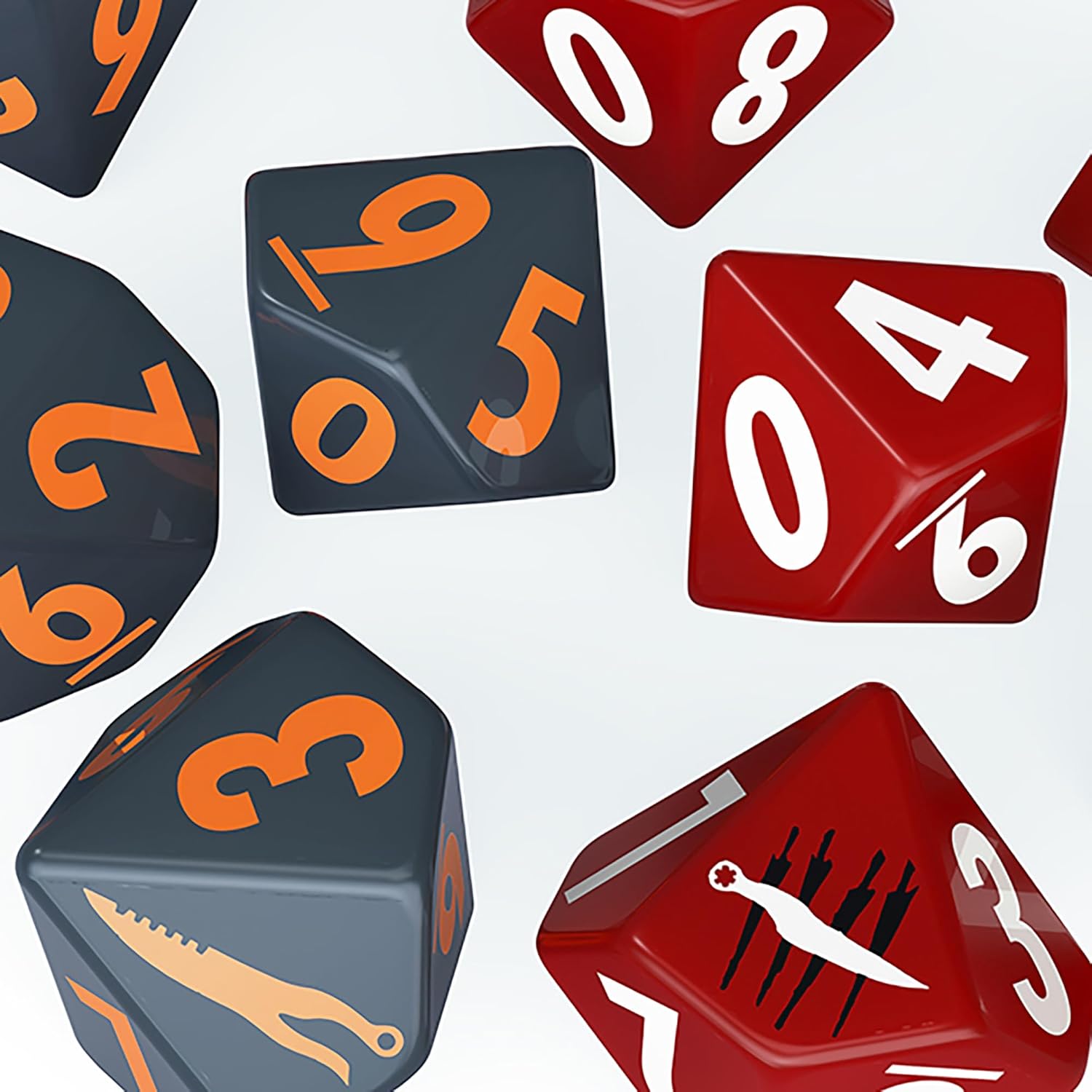 Modiphius Entertainment: Fallout Factions: Juego de dados – The Disciples – 12 dados grabados, accesorio de juego de miniaturas de mesa, con licencia oficial
