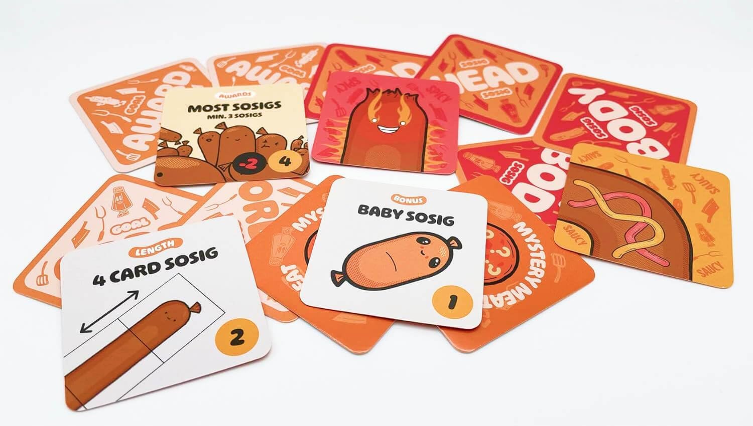 Joking Hazard Sosig Card Game - 120+ Family-Friendly Cards for Kids & Adults, Build the Tastiest Sosig with Fun & Strategy, Includes Mystery Meat Sabotage Cards & Goal Cards