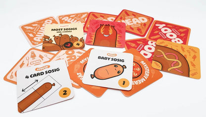 Joking Hazard Sosig Card Game - 120+ Family-Friendly Cards for Kids & Adults, Build the Tastiest Sosig with Fun & Strategy, Includes Mystery Meat Sabotage Cards & Goal Cards