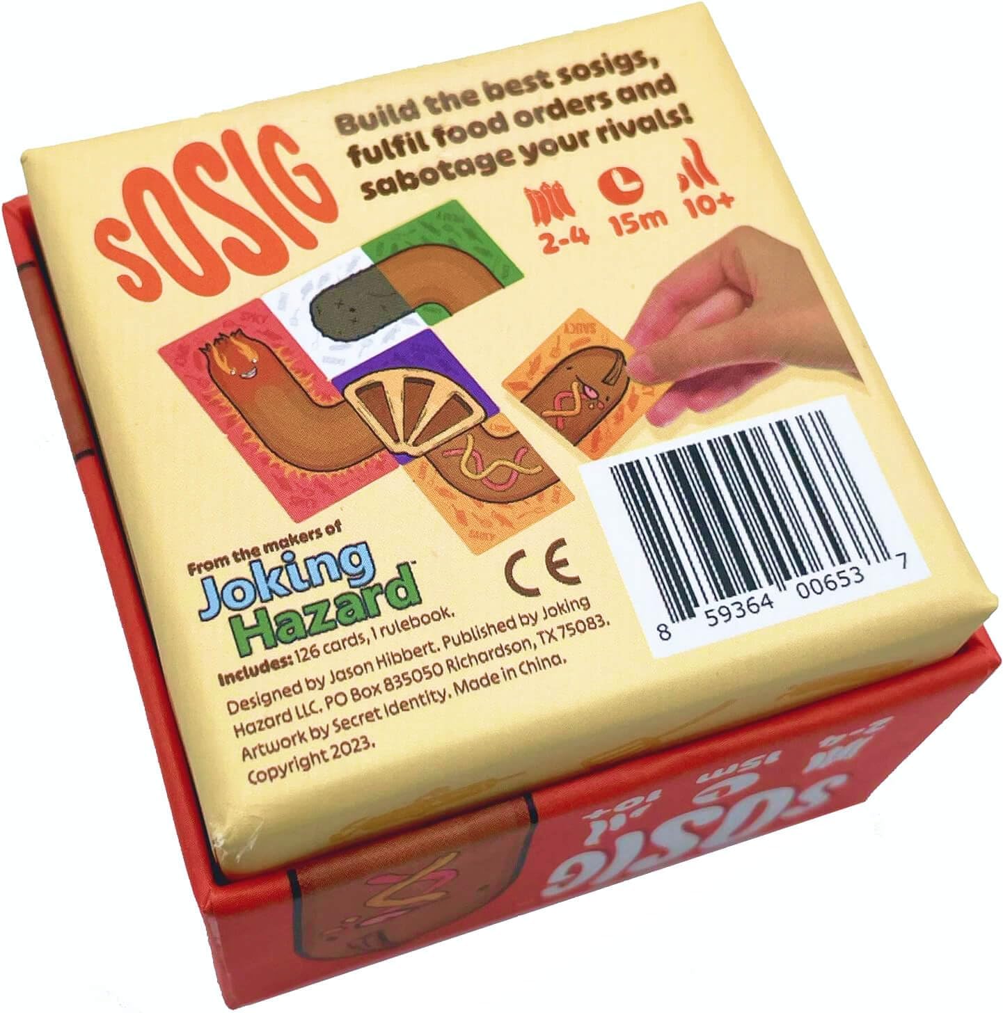Joking Hazard Sosig Card Game - 120+ Family-Friendly Cards for Kids & Adults, Build the Tastiest Sosig with Fun & Strategy, Includes Mystery Meat Sabotage Cards & Goal Cards