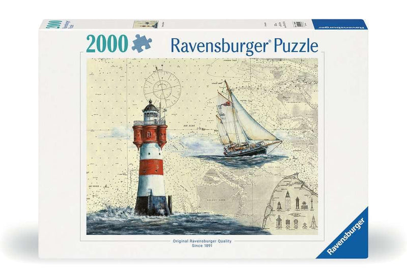 Ravensburger 12000804 - Faro romántico - puzzle 2000 piezas – puzzle adultos y niños a patir de 14 años