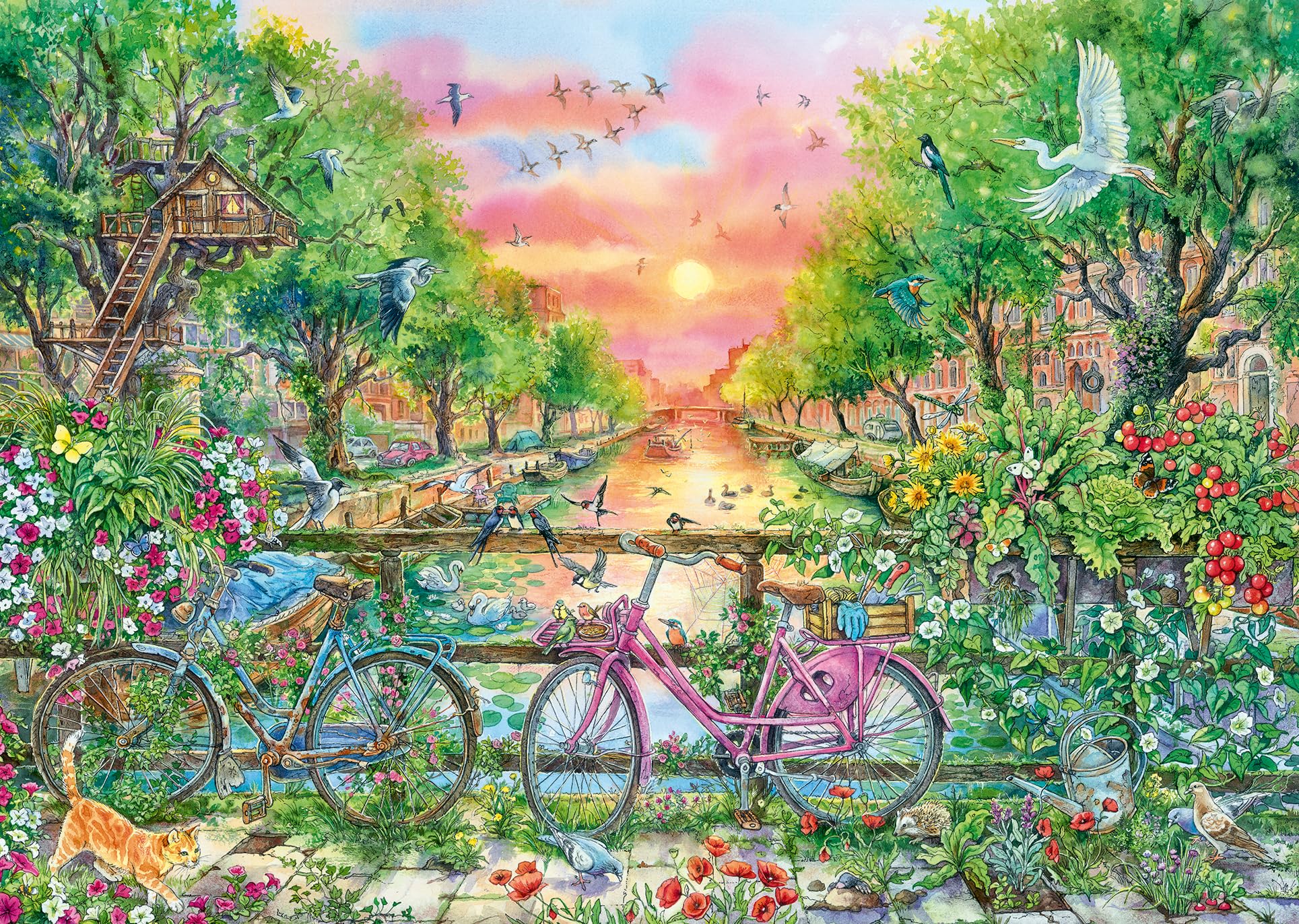 Ravensburger Puzzle 12001089 - Verträumte Fahrräder in Amsterdam - 1000 Teile Puzzle für Erwachsene und Kinder ab 14 Jahren, Stadt-Puzzle Amsterdam