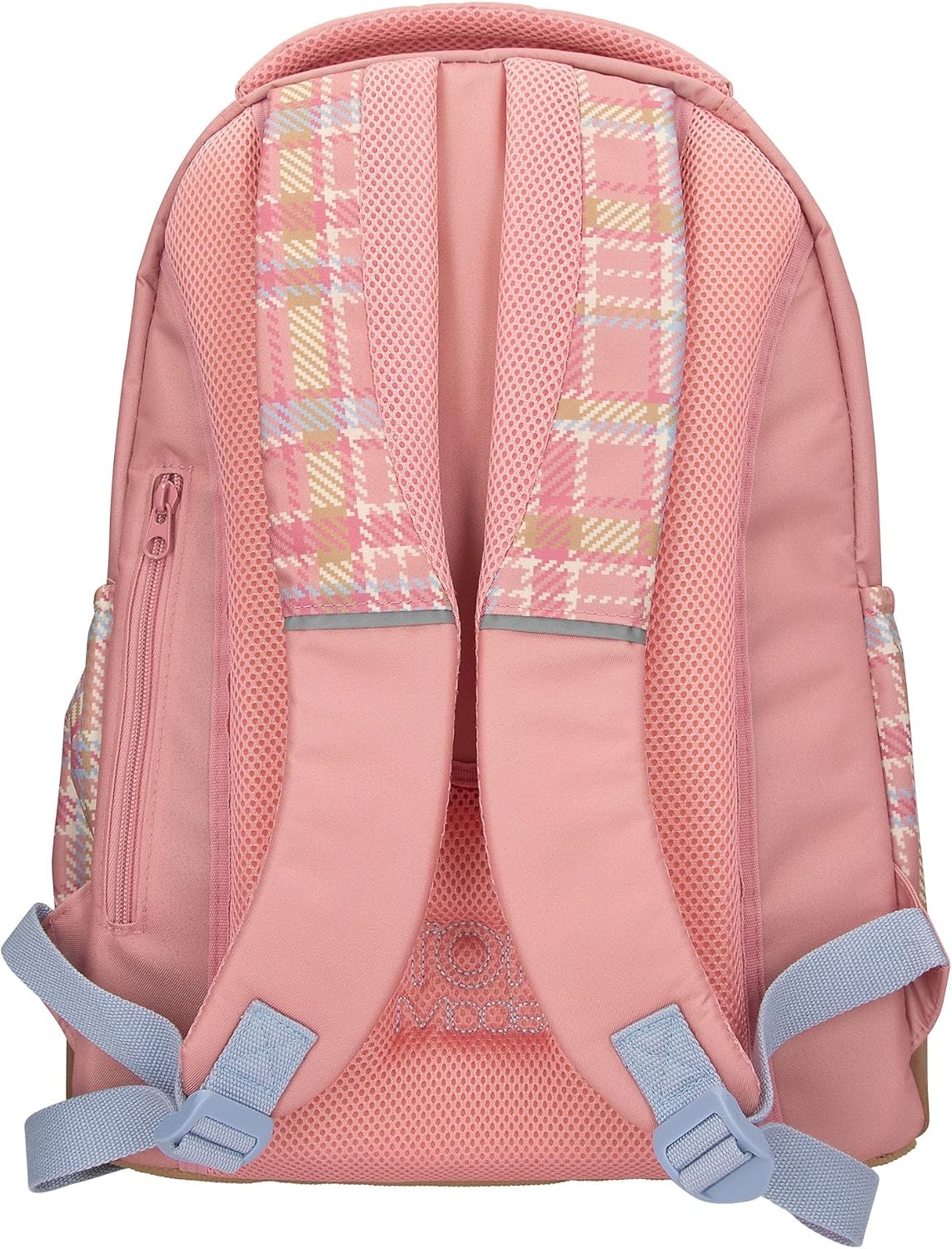 Depesche 13013 TOPModel Team Teddy School Backpack in Pink with Model Motif and Pendant, School Bag with Adjustable Straps, Multicoloured