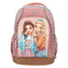 Depesche 13013 TOPModel Team Teddy School Backpack in Pink with Model Motif and Pendant, School Bag with Adjustable Straps, Multicoloured