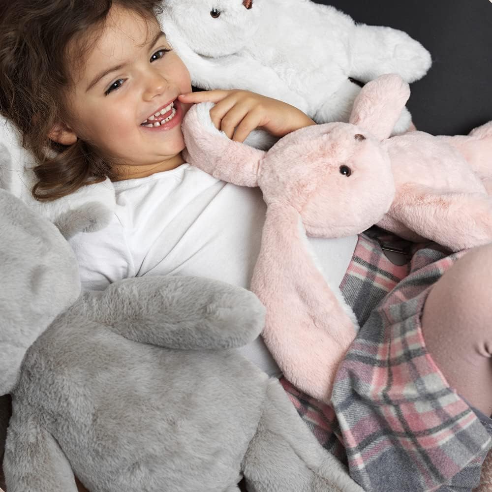 Teddykompaniet 2891 Plüschhase mit Schlappohren „Maja“ rosa – 27 cm – Kuscheltier Kaninchen - super Soft - Plüschtier für Kinder – Stofftier Hase ab Geburt