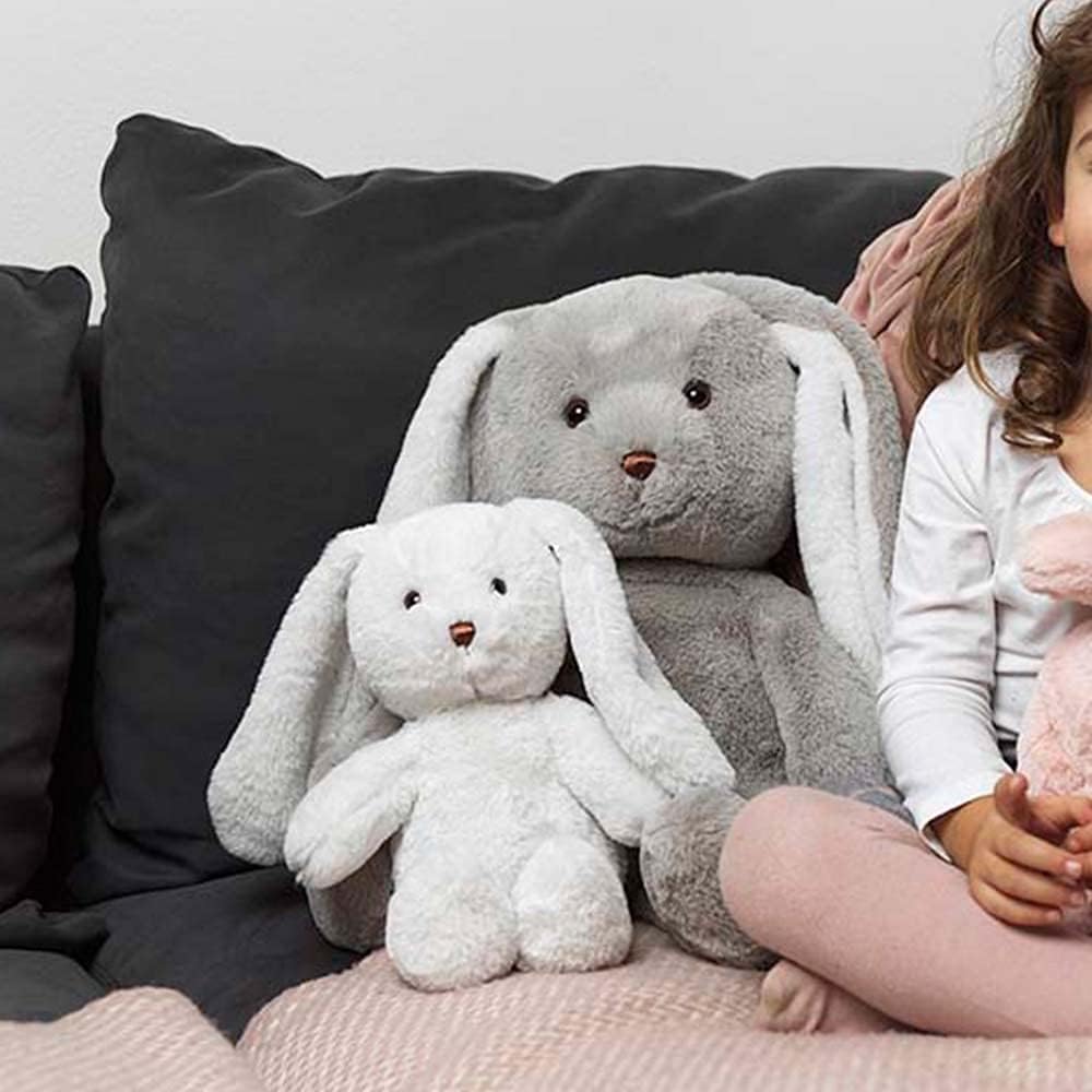 Teddykompaniet 2892 Plüschhase mit Schlappohren „Maja“ Weiß - 27 cm - Kuscheltier Kaninchen - super Soft - Plüschtier für Kinder – Stofftier Hase ab Geburt