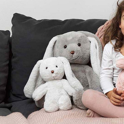 Teddykompaniet 2892 Plüschhase mit Schlappohren „Maja“ Weiß - 27 cm - Kuscheltier Kaninchen - super Soft - Plüschtier für Kinder – Stofftier Hase ab Geburt