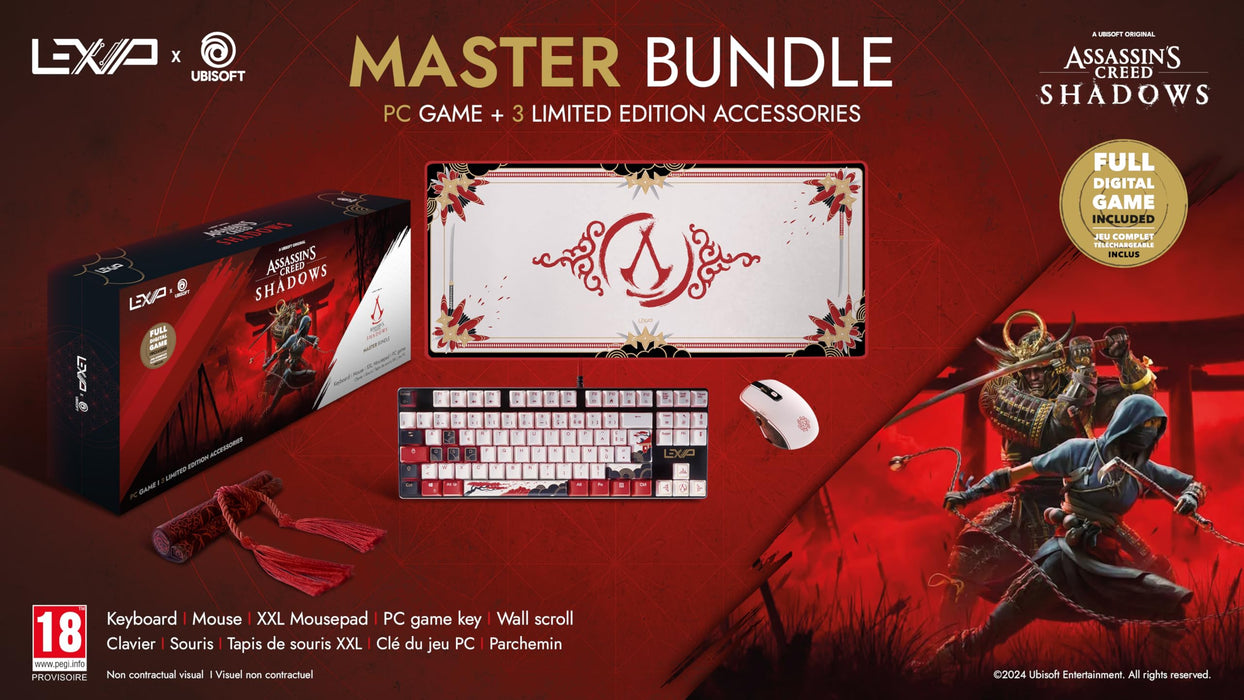 Lexip X Ubisoft Assassin's Creed Shadows Master Box - PC Game, Keyboard, Mouse & Mat