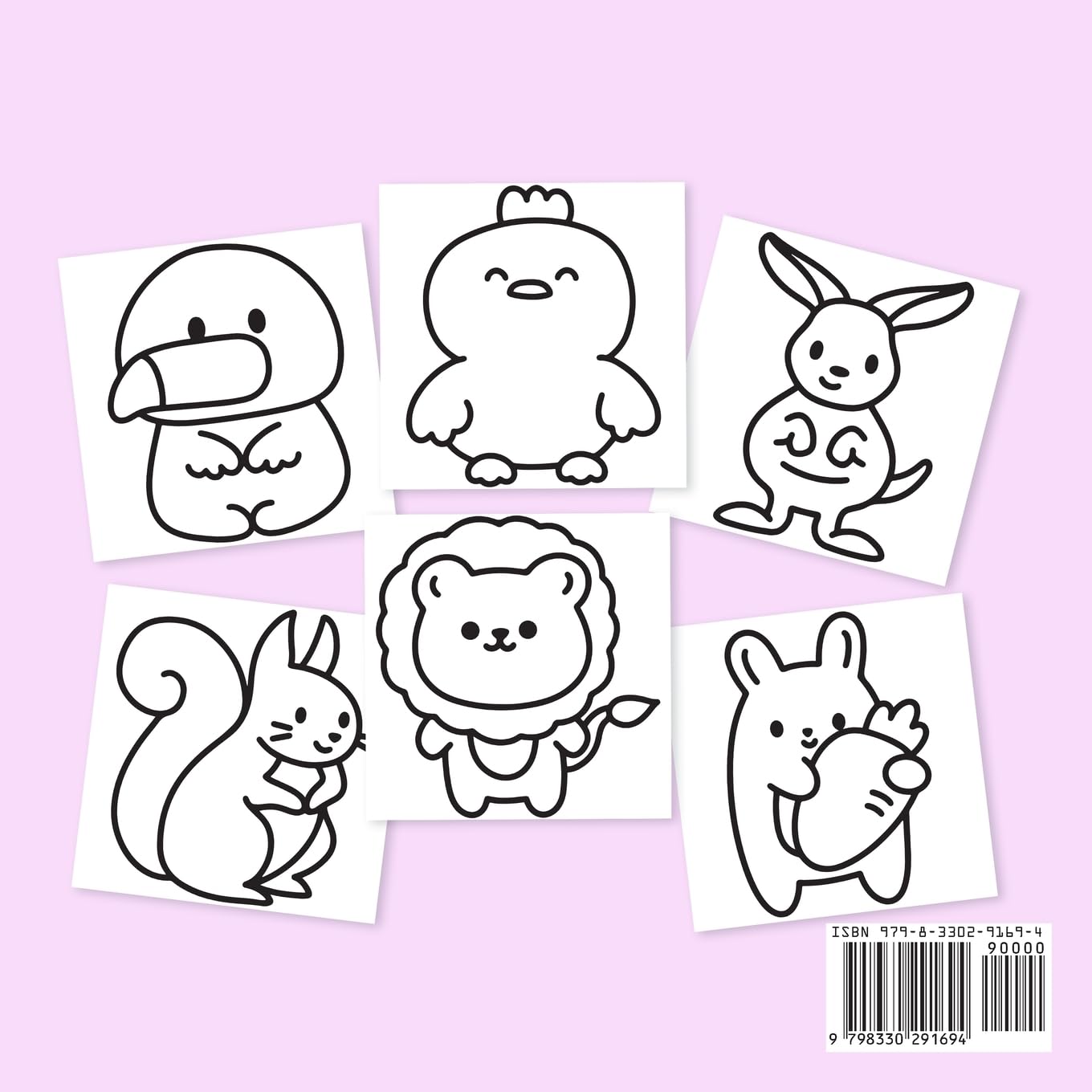 Super Cute Animals Bold and Easy Coloring Book