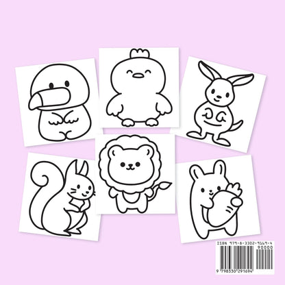 Super Cute Animals Bold and Easy Coloring Book