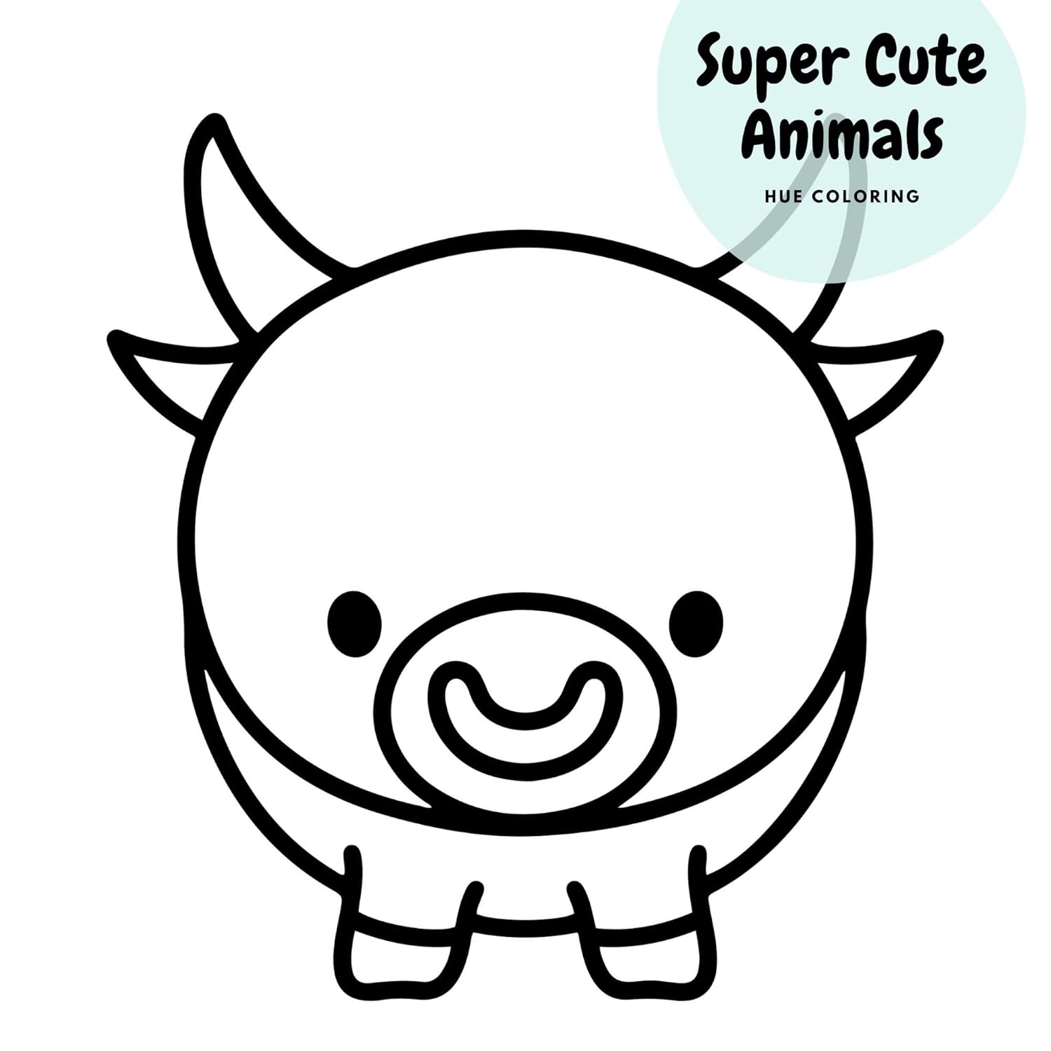 Super Cute Animals Bold and Easy Coloring Book