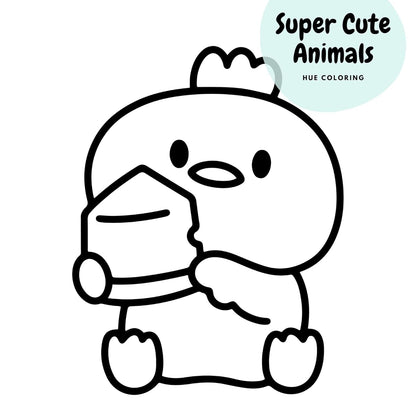 Super Cute Animals Bold and Easy Coloring Book