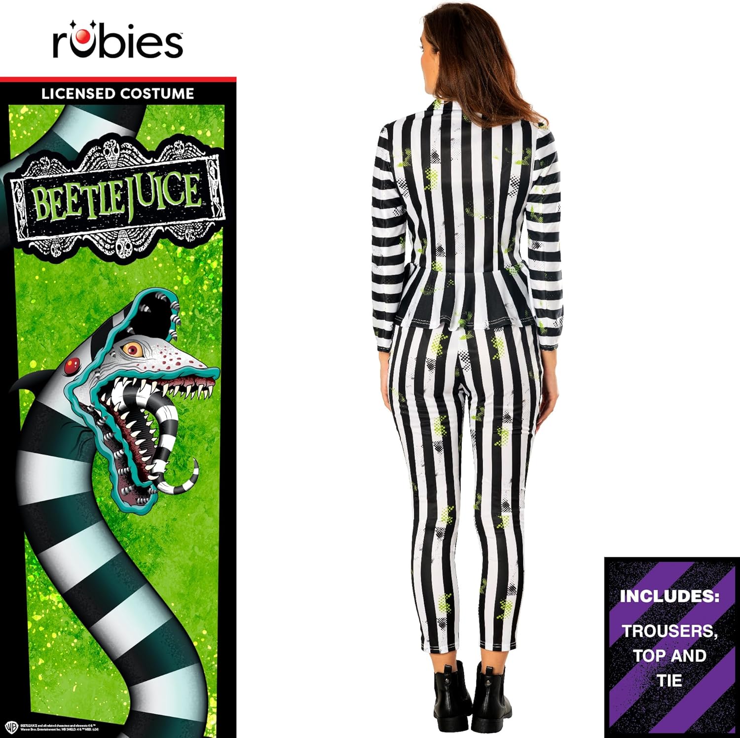 Rubie's Official Ladies Beetlejuice Costume, Adult Costume, Womens Fancy Dress