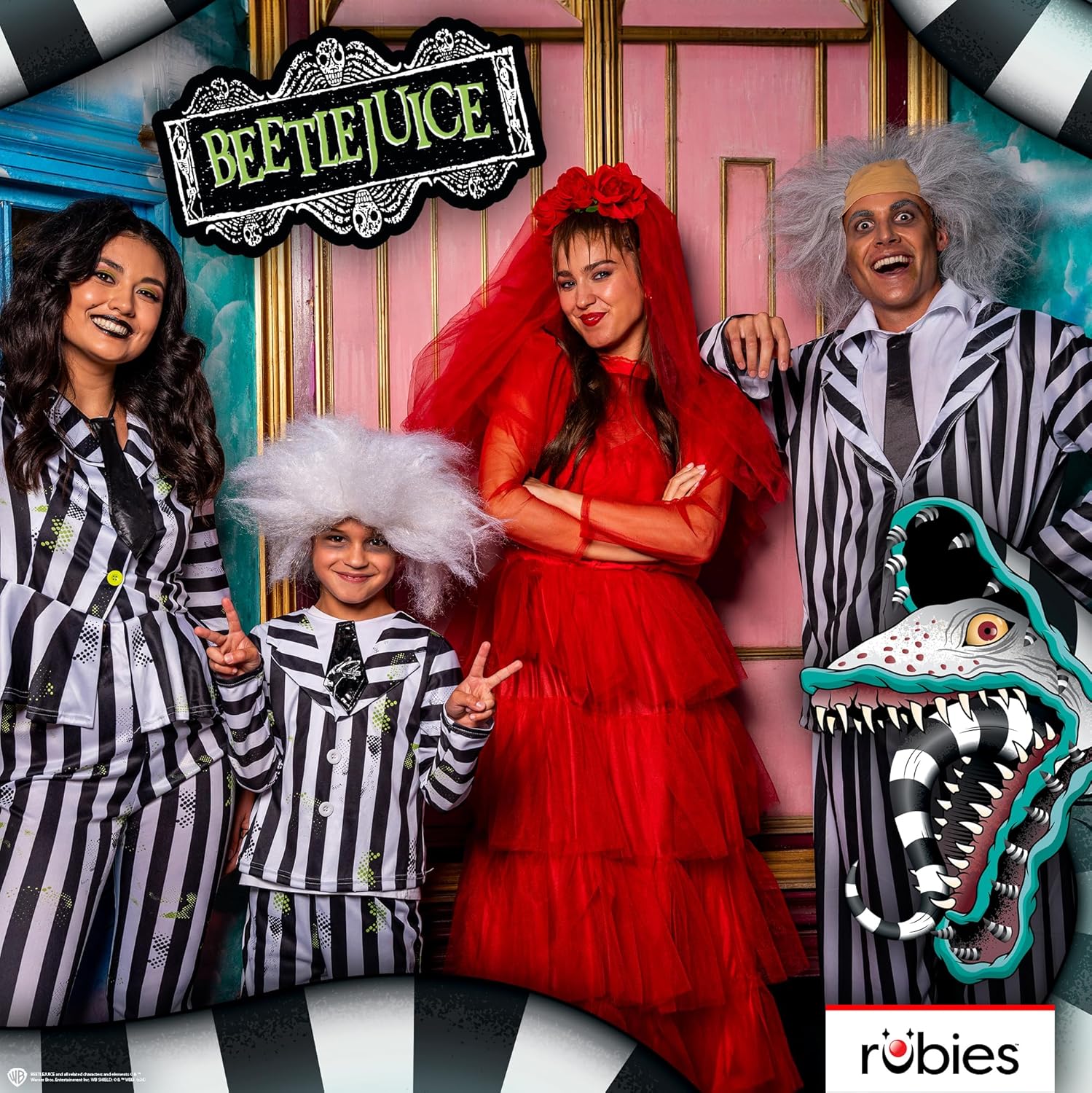 Rubie's Official Ladies Beetlejuice Costume, Adult Costume, Womens Fancy Dress