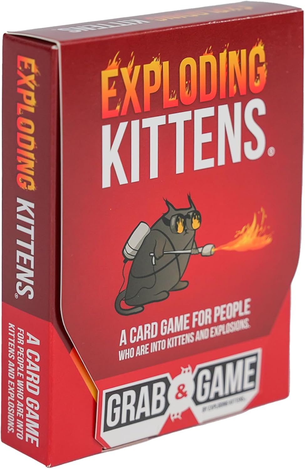 Exploding Kittens Grab & Game - Card Game for Families - Fast-Paced, Easy-to-Learn Game with Hilarious Original Artwork by The Oatmeal Creator, Ages 7+ (2-4 Players, 42 Cards