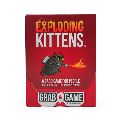 Exploding Kittens Grab & Game - Card Game for Families - Fast-Paced, Easy-to-Learn Game with Hilarious Original Artwork by The Oatmeal Creator, Ages 7+ (2-4 Players, 42 Cards