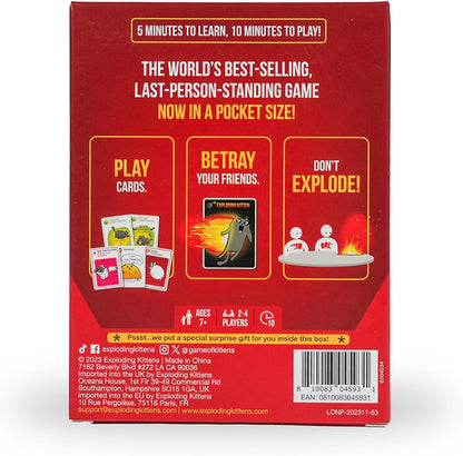 Exploding Kittens Grab & Game - Card Game for Families - Fast-Paced, Easy-to-Learn Game with Hilarious Original Artwork by The Oatmeal Creator, Ages 7+ (2-4 Players, 42 Cards
