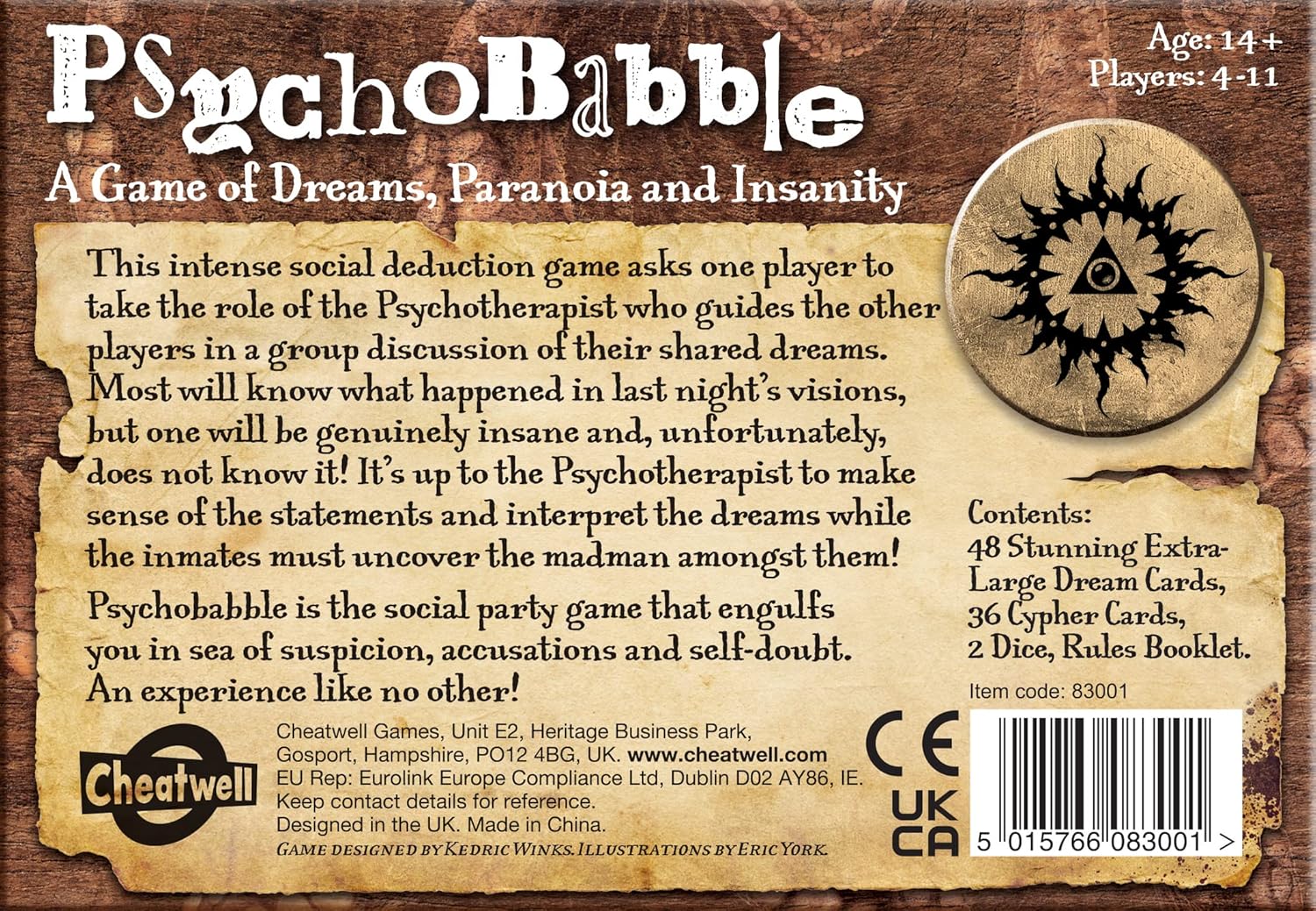 Cheatwell Games PsychoBabble | The Social Deduction Party Game for 4 -11 Players