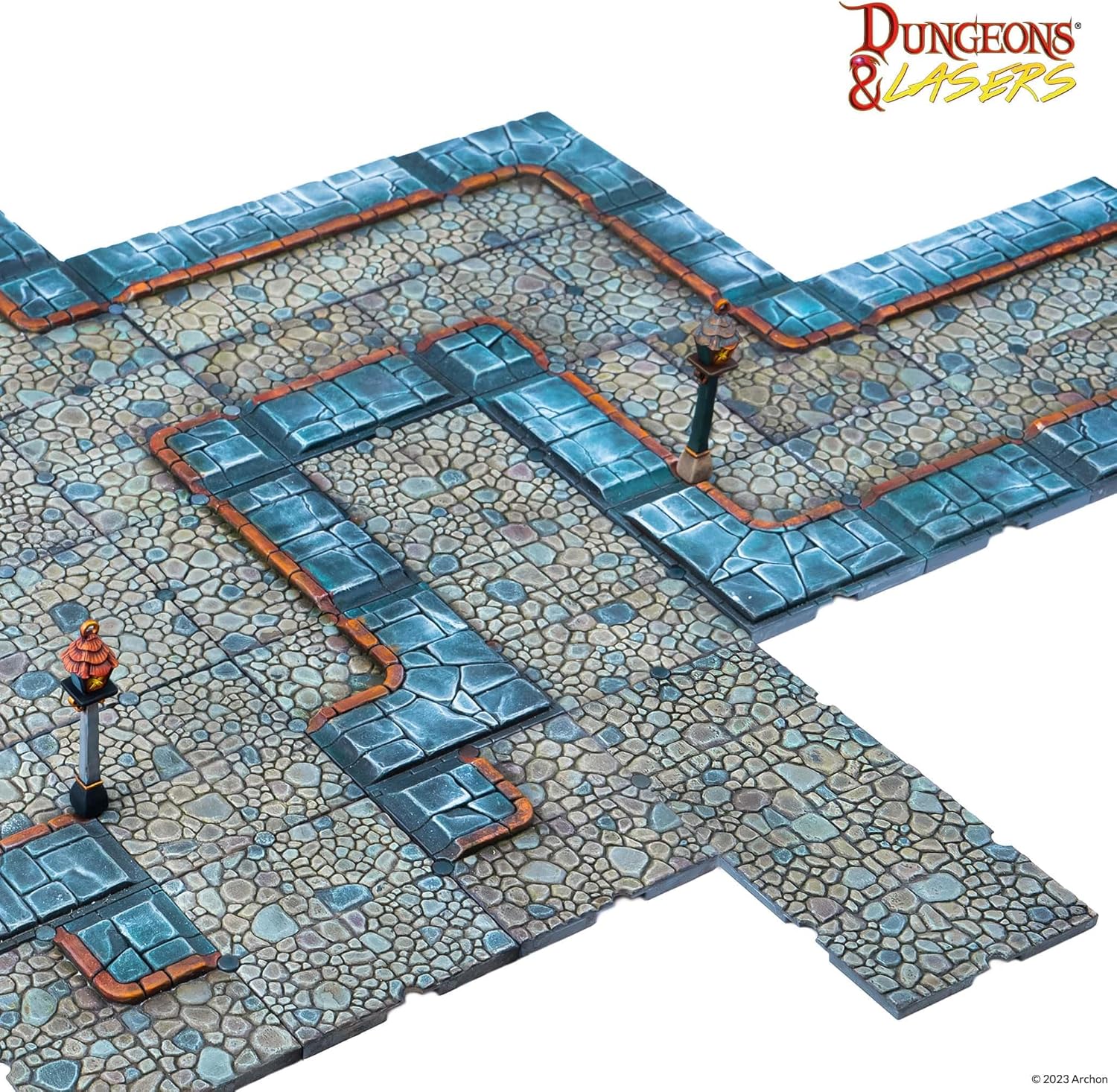 Archon Studio Dungeons & Lasers: City Streets Miniature Terrain – Unpainted Compatible with DND and Other Tabletop RPG Games