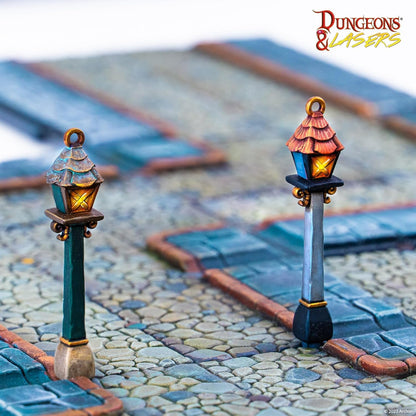 Archon Studio Dungeons & Lasers: City Streets Miniature Terrain – Unpainted Compatible with DND and Other Tabletop RPG Games
