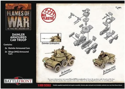 Flames of War -Daimler Armoured Car Troop - BBX61