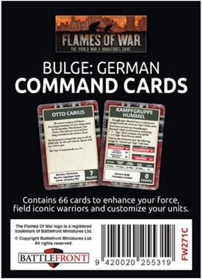 Bulge - German Command Cards