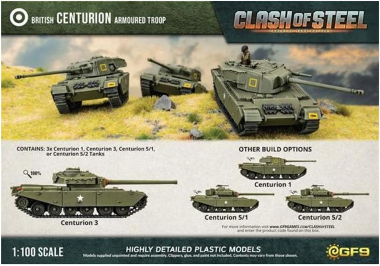 Clash Of Steel - Centurion Armoured Troop (X3 Plastic)