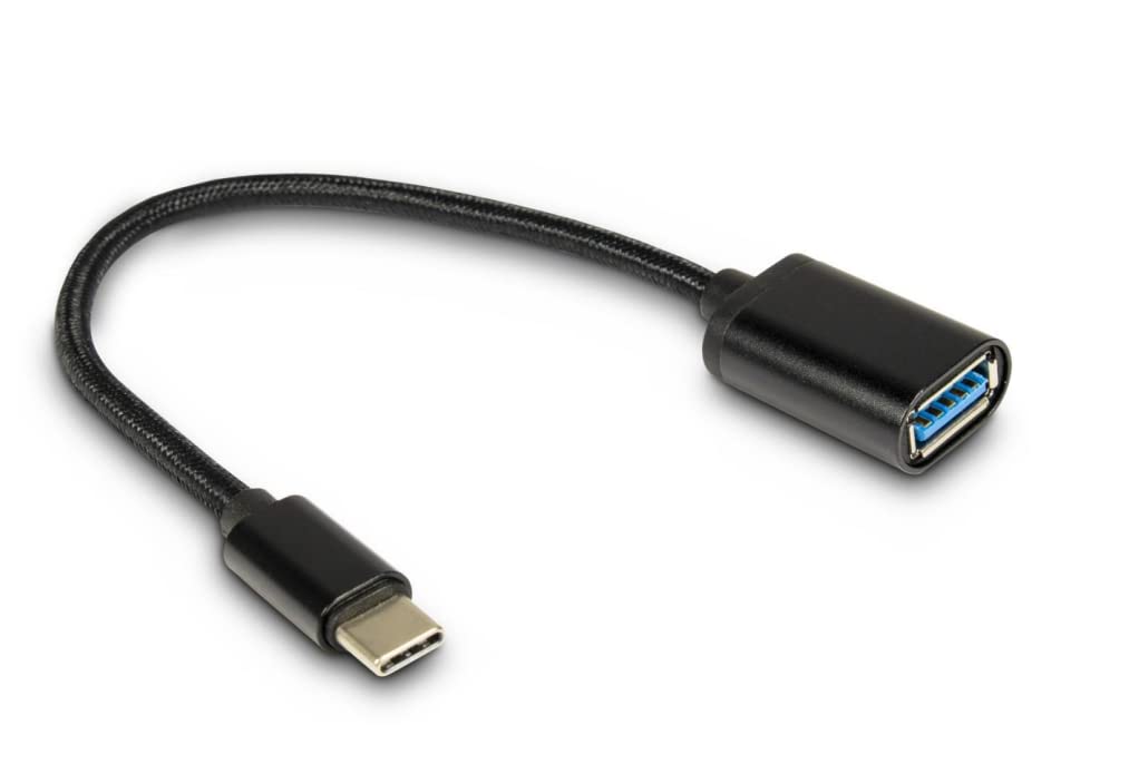 Inter-Tech Kabel USB 3.0 Type A (Buchse) auf Type C (Stecker), schwarz