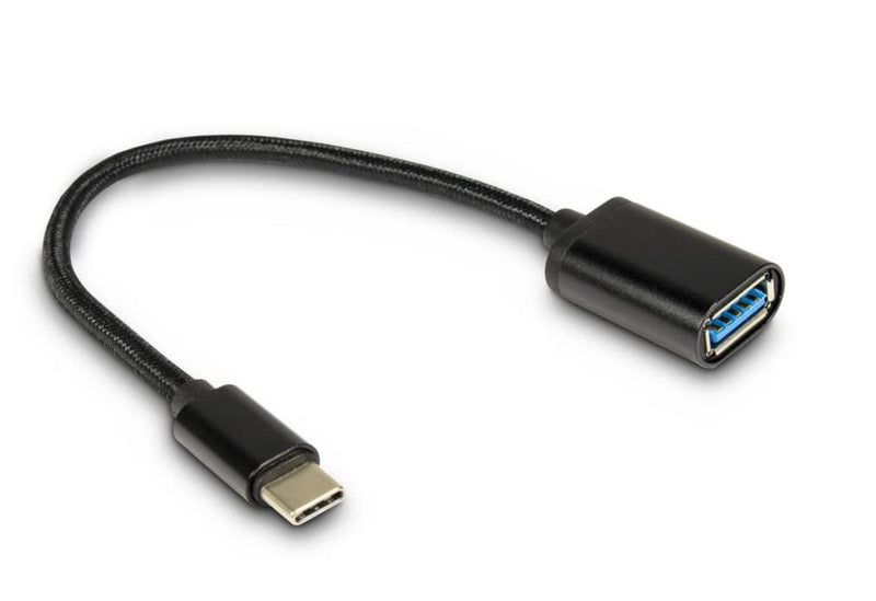 Inter-Tech Kabel USB 3.0 Type A (Buchse) auf Type C (Stecker), schwarz