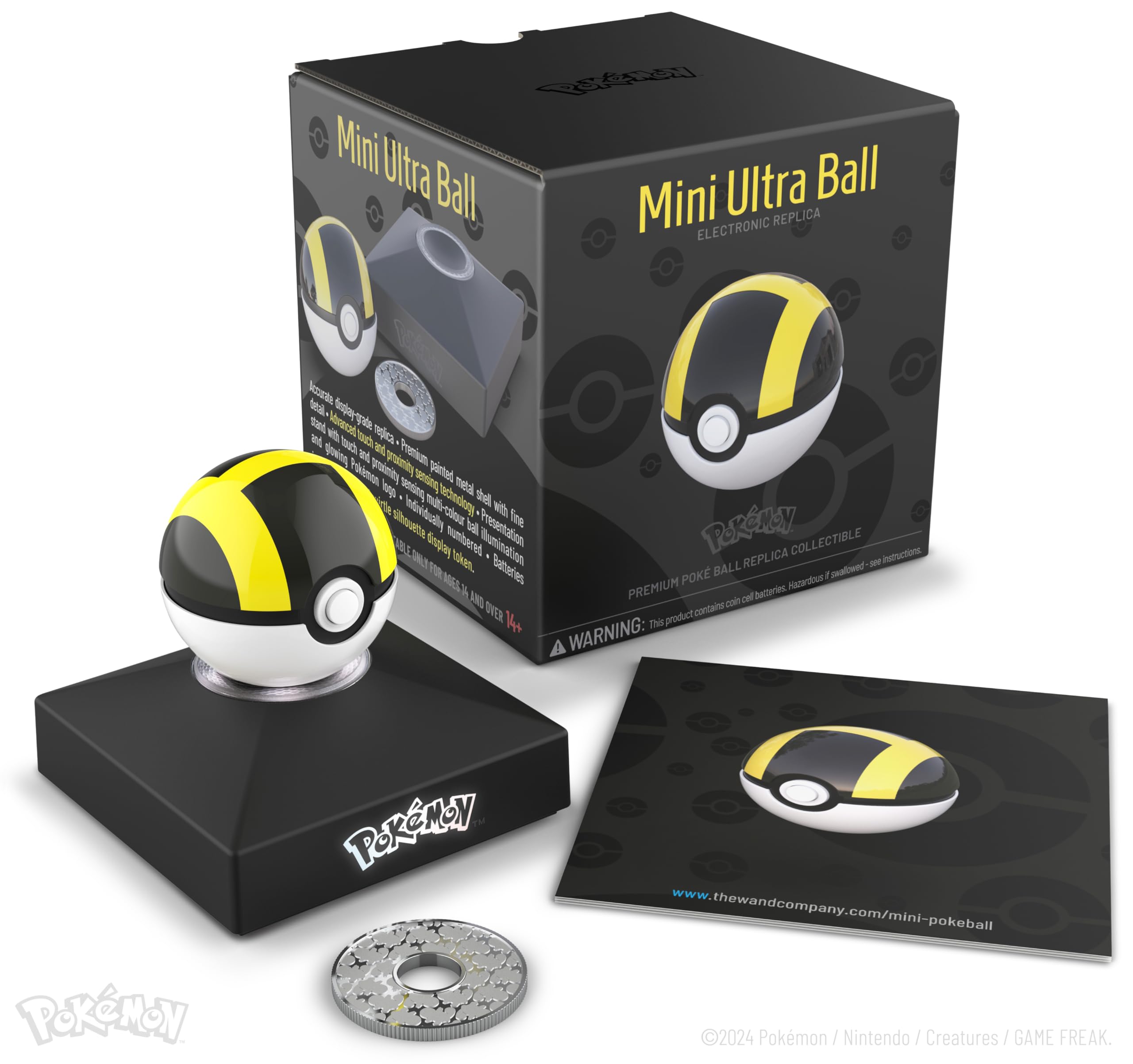 The Wand Company Pokémon Trainer Mini Poké Ball authentic replica (Mini Ultra Ball